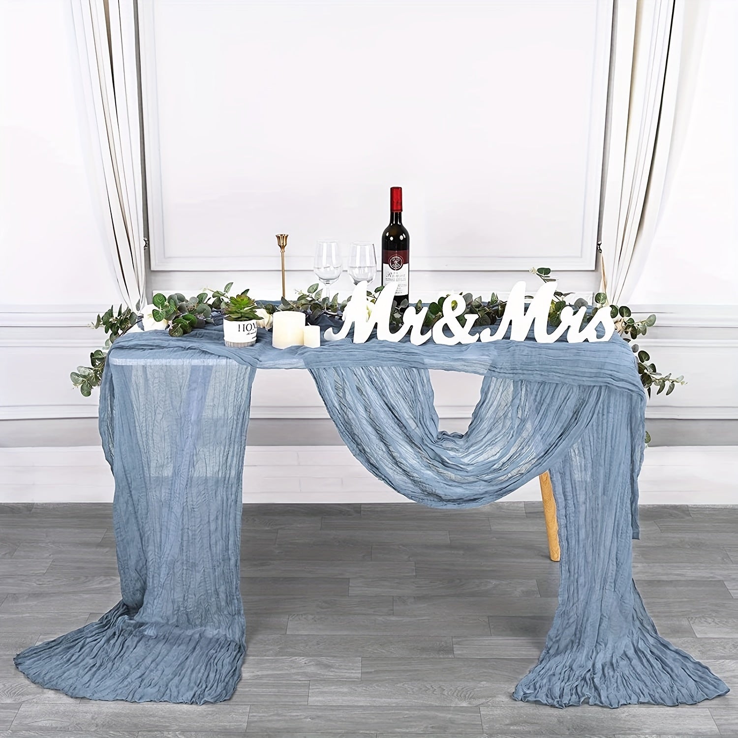 Boho Style Cheesecloth Table Runner for Weddings, Parties, Home Decor