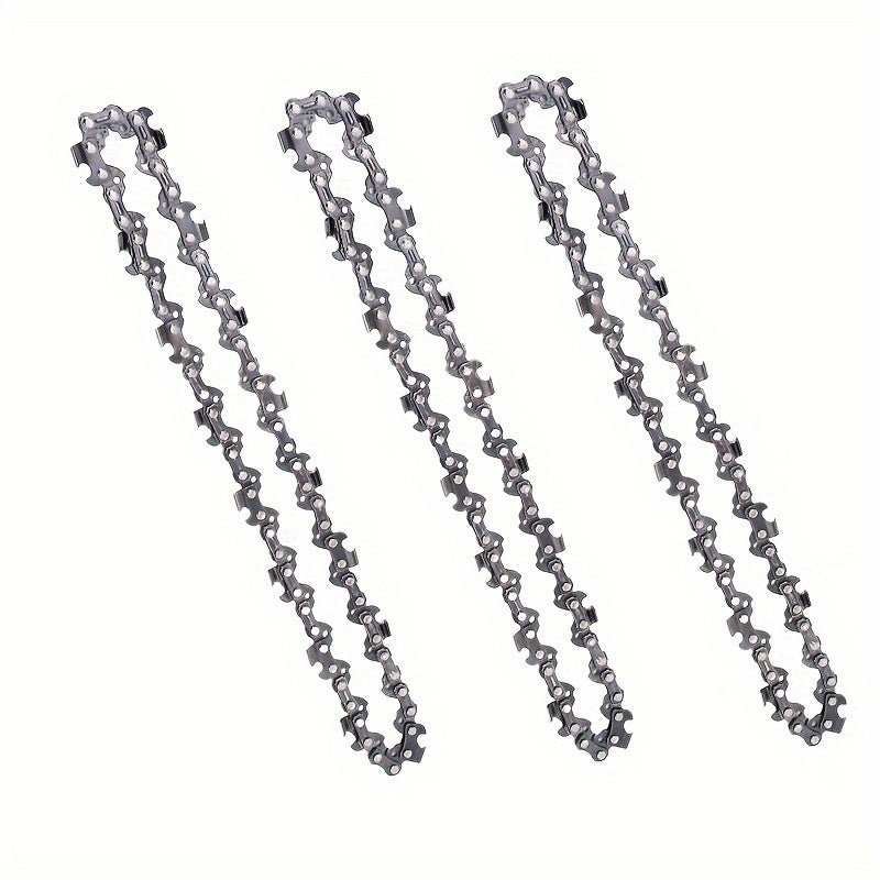 3 Pack 8-Inch Metal Chainsaw Chains 3/8 Inch LP Pitch .050 Gauge 33 Drive Links