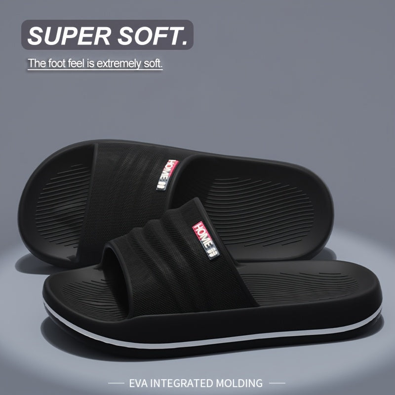 Zapatillas de interior para hombre con suela gruesa de EVA, antideslizantes, antimanchas, casuales, minimalistas, para todas las estaciones