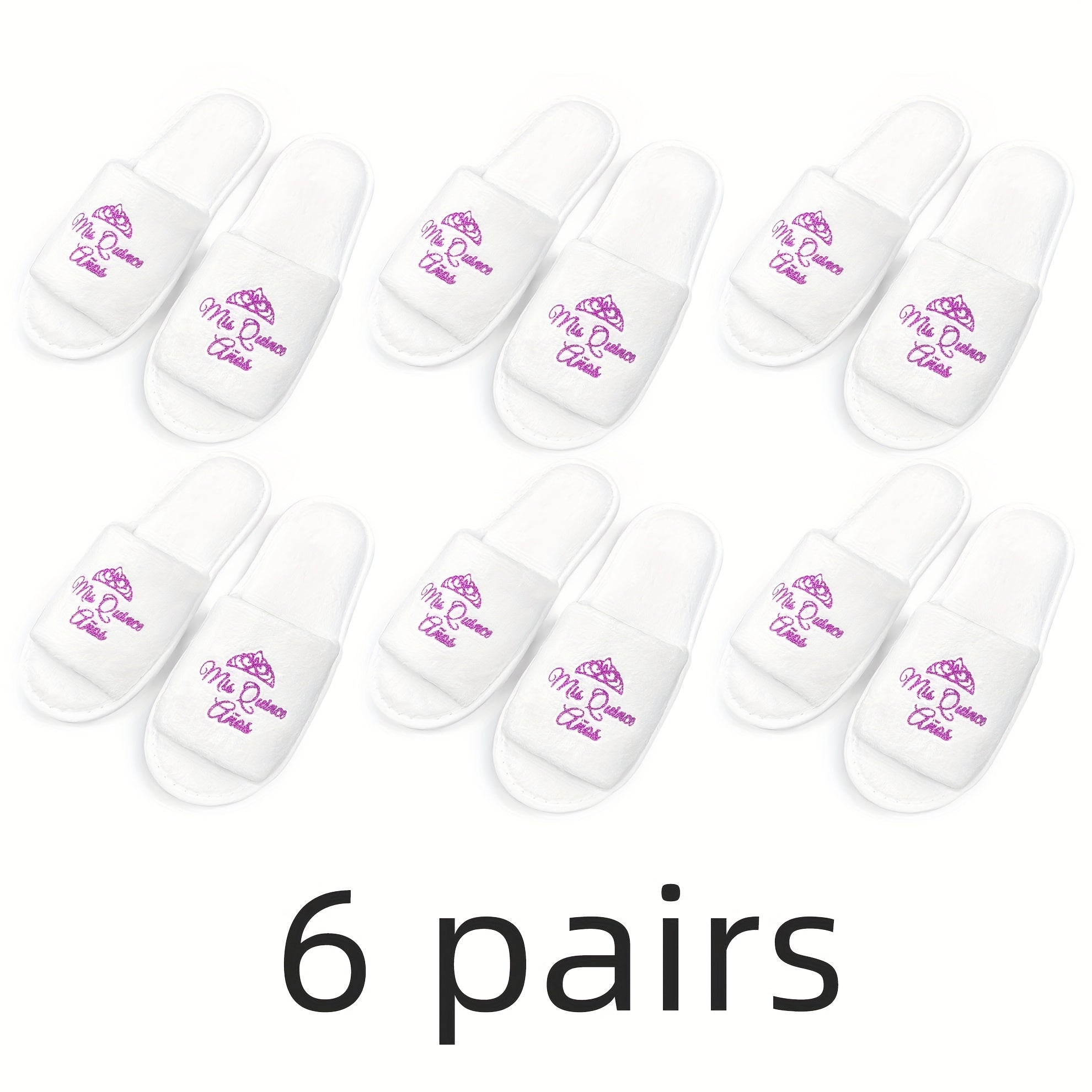 Girls 15th Birthday Glitter Gold Crown Script Slippers Soft EVA Flats