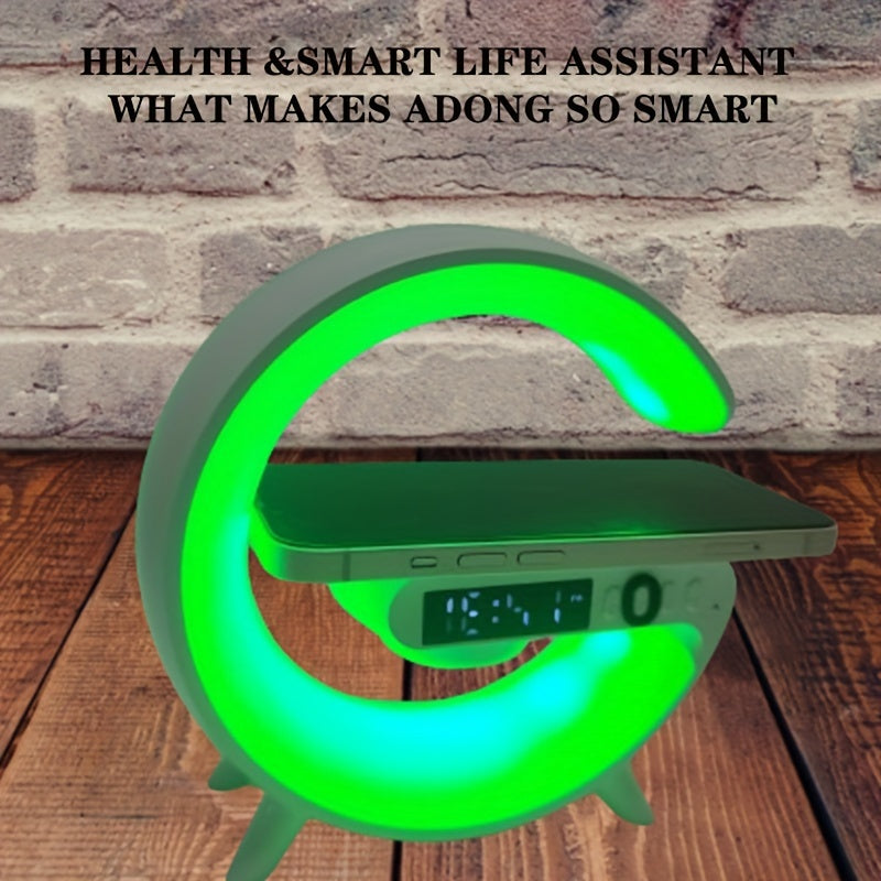 Wireless Speaker with Sunrise Alarm RGB Light Fast Charging 5.1 Surround Sound USB Type-C