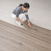 3D Retro Wood Grain Vinyl Floor Stickers Waterproof Peel and Stick Durable Easy to Clean for Home Rooms