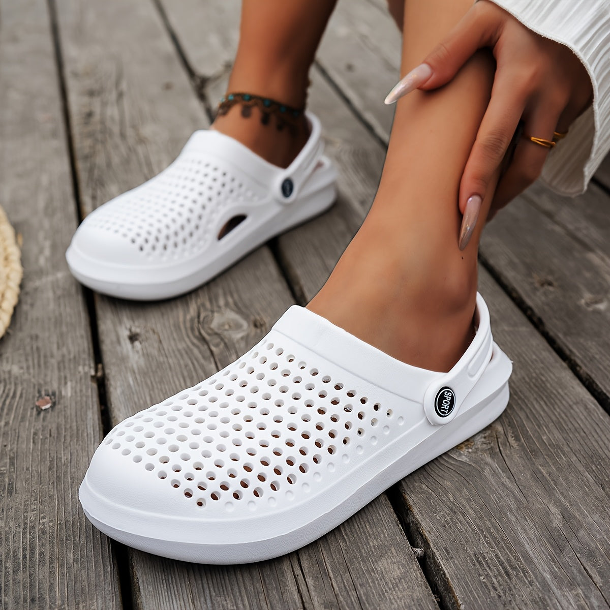 Unisex EVA Clogs Thickened Solid Color Non-slip Summer Indoor Outdoor Sandals