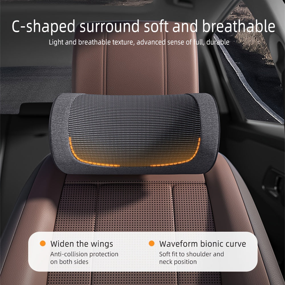 Memory Foam Car Neck Pillow with Adjustable Headrest for Cervical Support