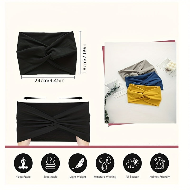 Women's Leopard Print Polyester Sports Headband Sweat Absorbing Breathable