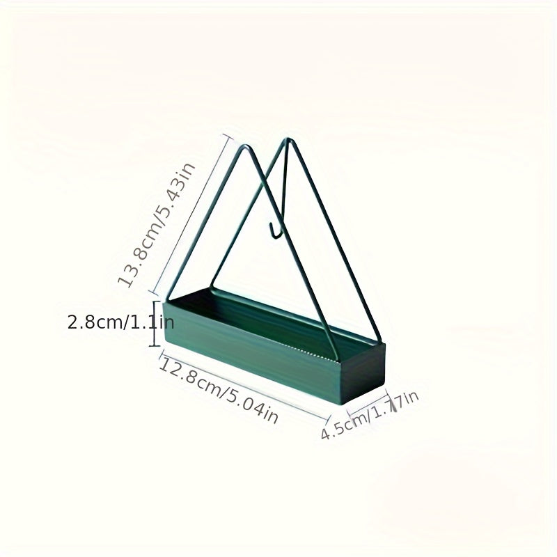 Triangle Iron Mosquito Coil Holder with Plastic Tray Indoor Outdoor Incense Burner