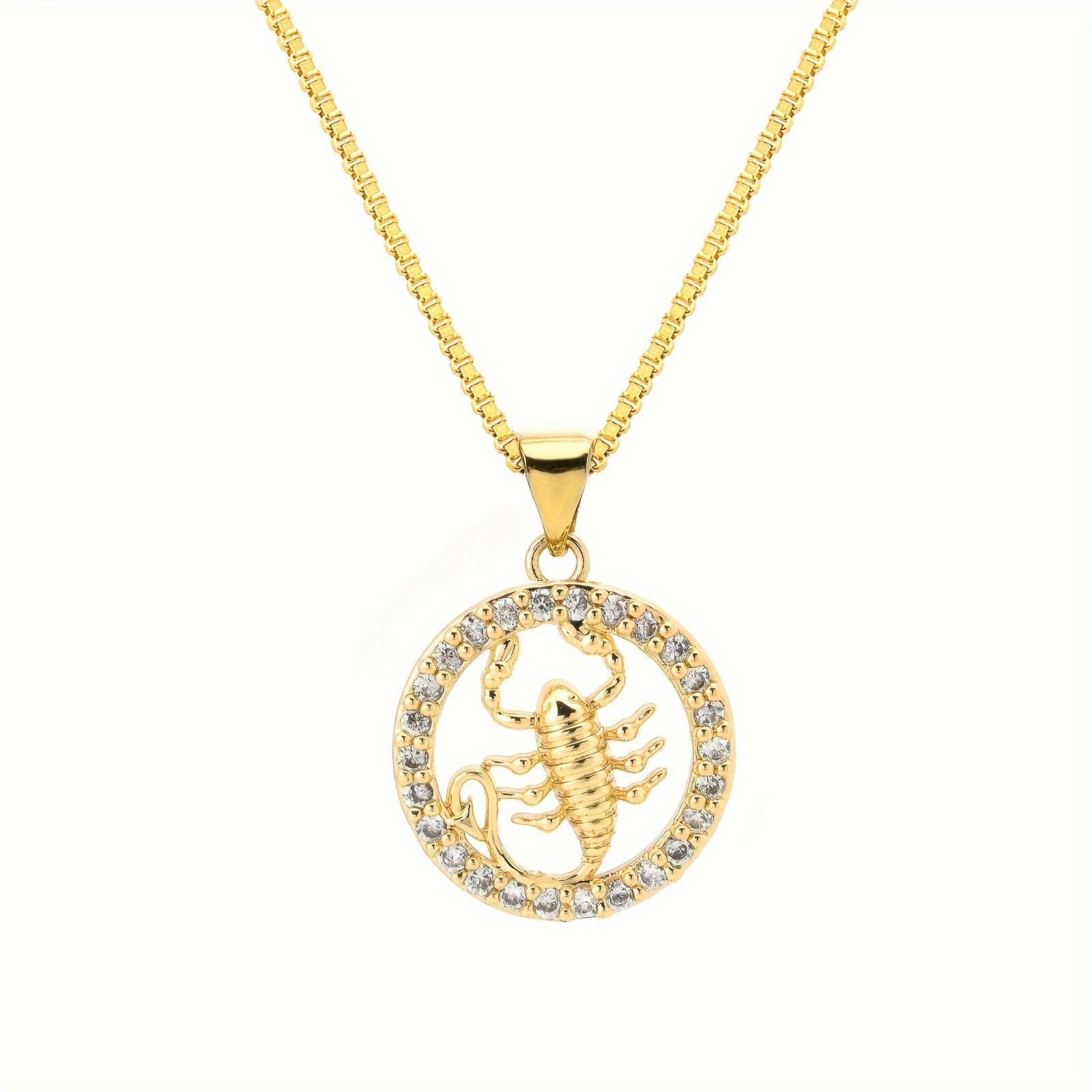 12 Constellations Pendant Necklace Gold Plated Zodiac Jewelry for Men Gift