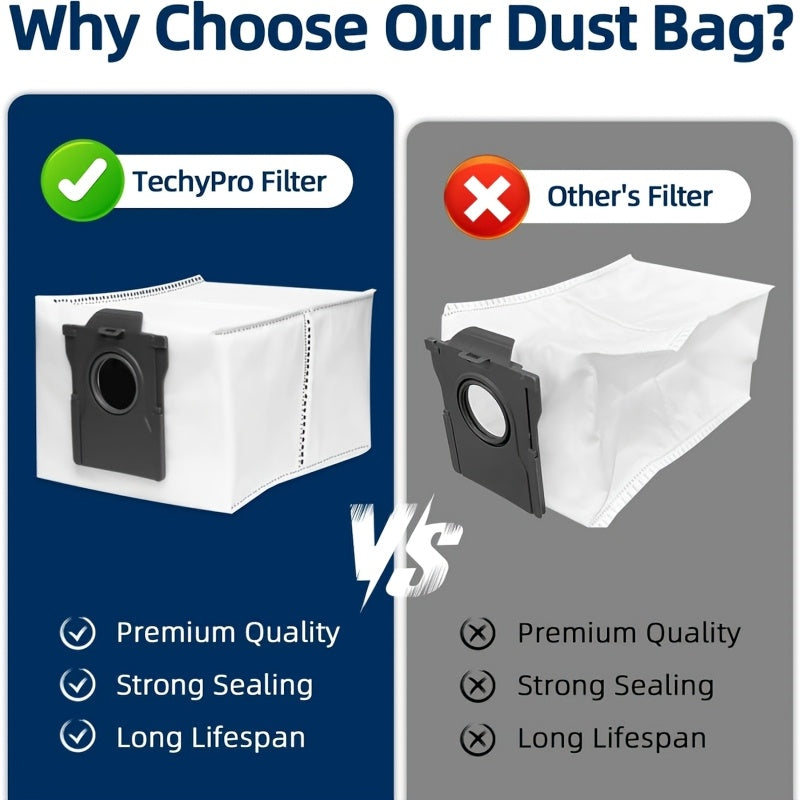 12-ta to'plam robot tozalovchi changyutgichlar uchun changyutgich sumkasi 3.2L 4-qavatli yopish