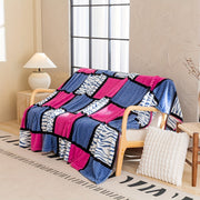 Plaid Flannel Throw Blanket Lightweight Durable Woven Polyester for All Seasons