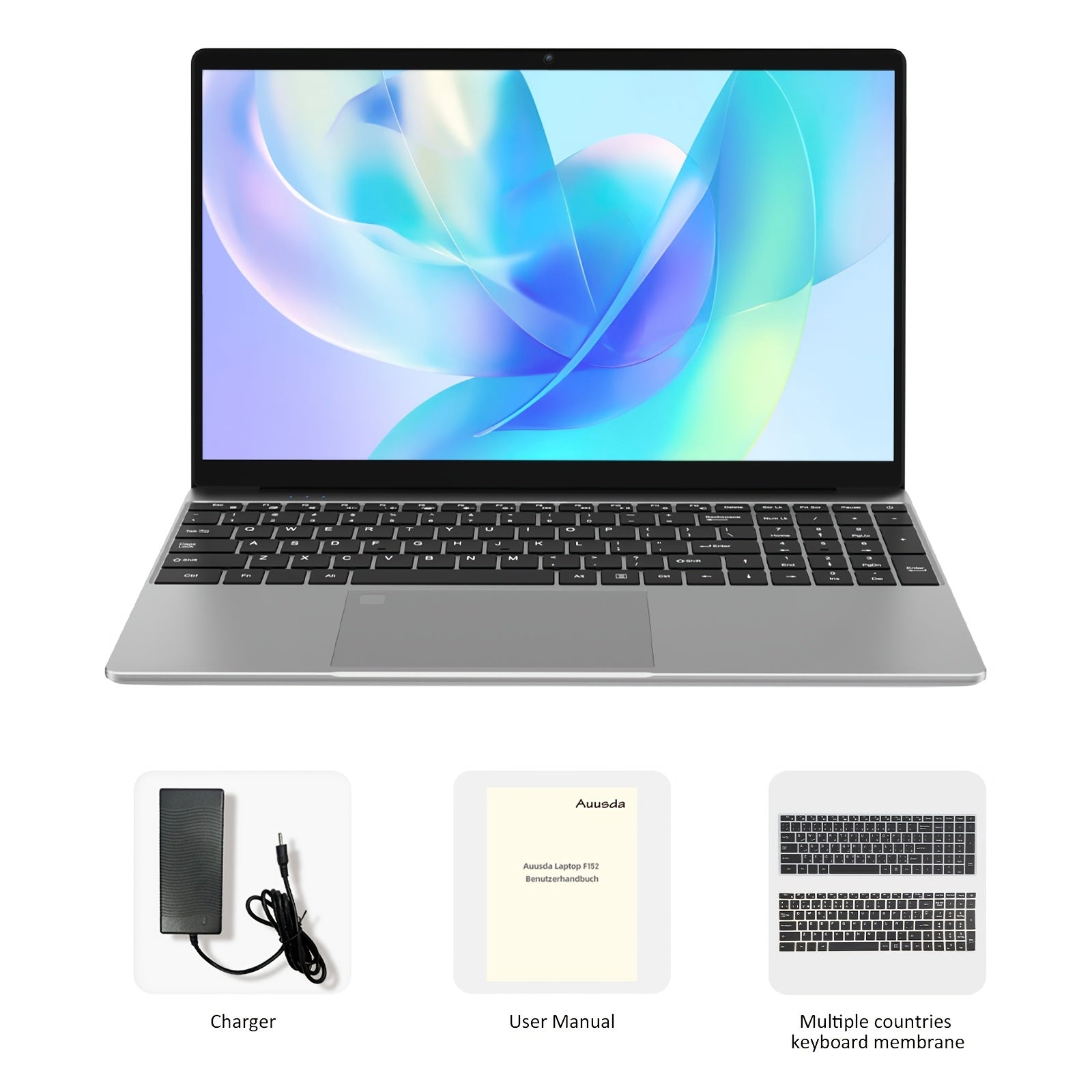 15.6-Inch Laptop with Intel N95 Processor 16GB RAM 512GB SSD FHD IPS Webcam