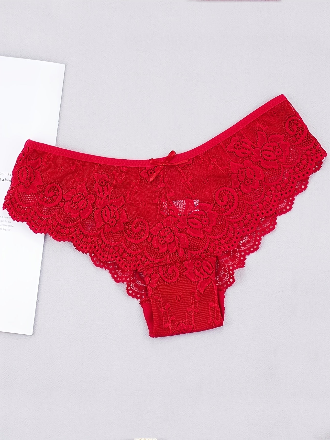Women's Low Waist Lace Panties 6 Pack Comfortable Seamless Underwear