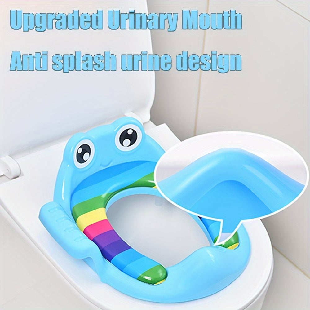 Kids Toilet Seat for Potty Training Blue Folding Anti-Slip Grip Portable Ages 3-12