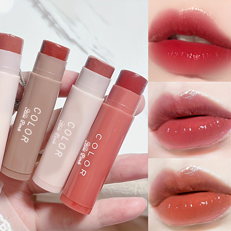 Bálsamo labial hidratante para mujer, tres colores, de larga duración, anti-rozaduras