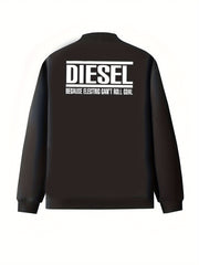 Plus Size Women's Casual Baseball Collar Jacket Zipper Pockets Black White