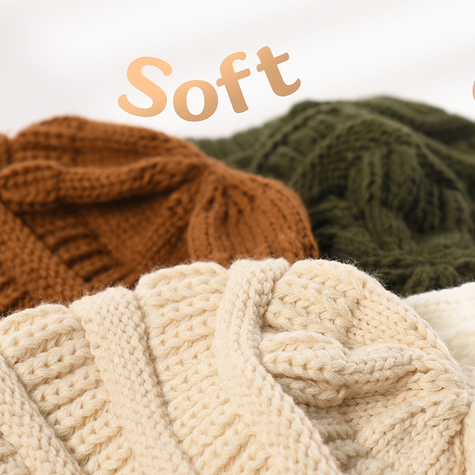 Slouchy Knit Winter Beanie Unisex Warm Hat for Cold Weather Holidays