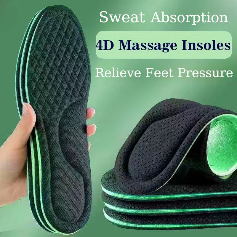 Unisex Memory Foam Insoles Thick Soft Breathable Cushioned Sports Casual