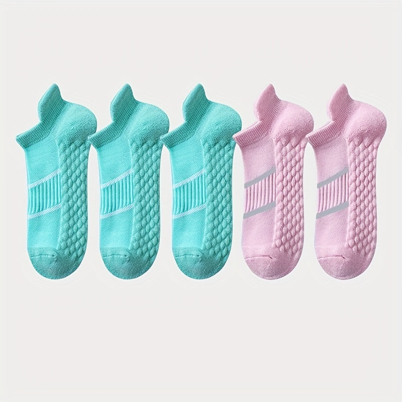 Мужские дышащие антибактериальные спортивные носки 5 пар с защитой пятки и полосками