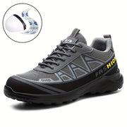 Men's Breathable Non-Slip Steel Toe Work Shoes Puncture Proof Fabric Rubber