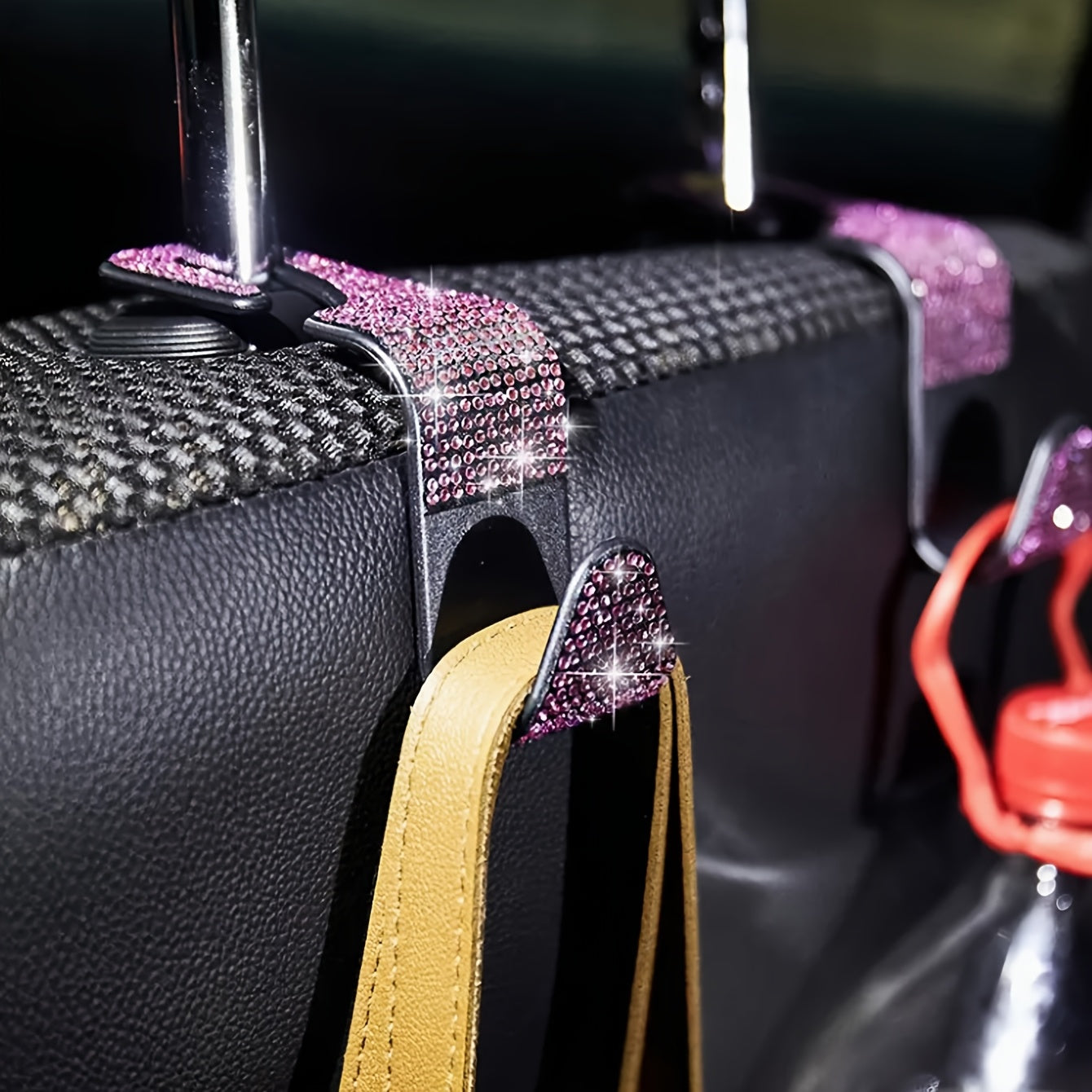 2 Pack Car Seat Headrest Hooks Plastic Durable Organizer Hangers for Bags