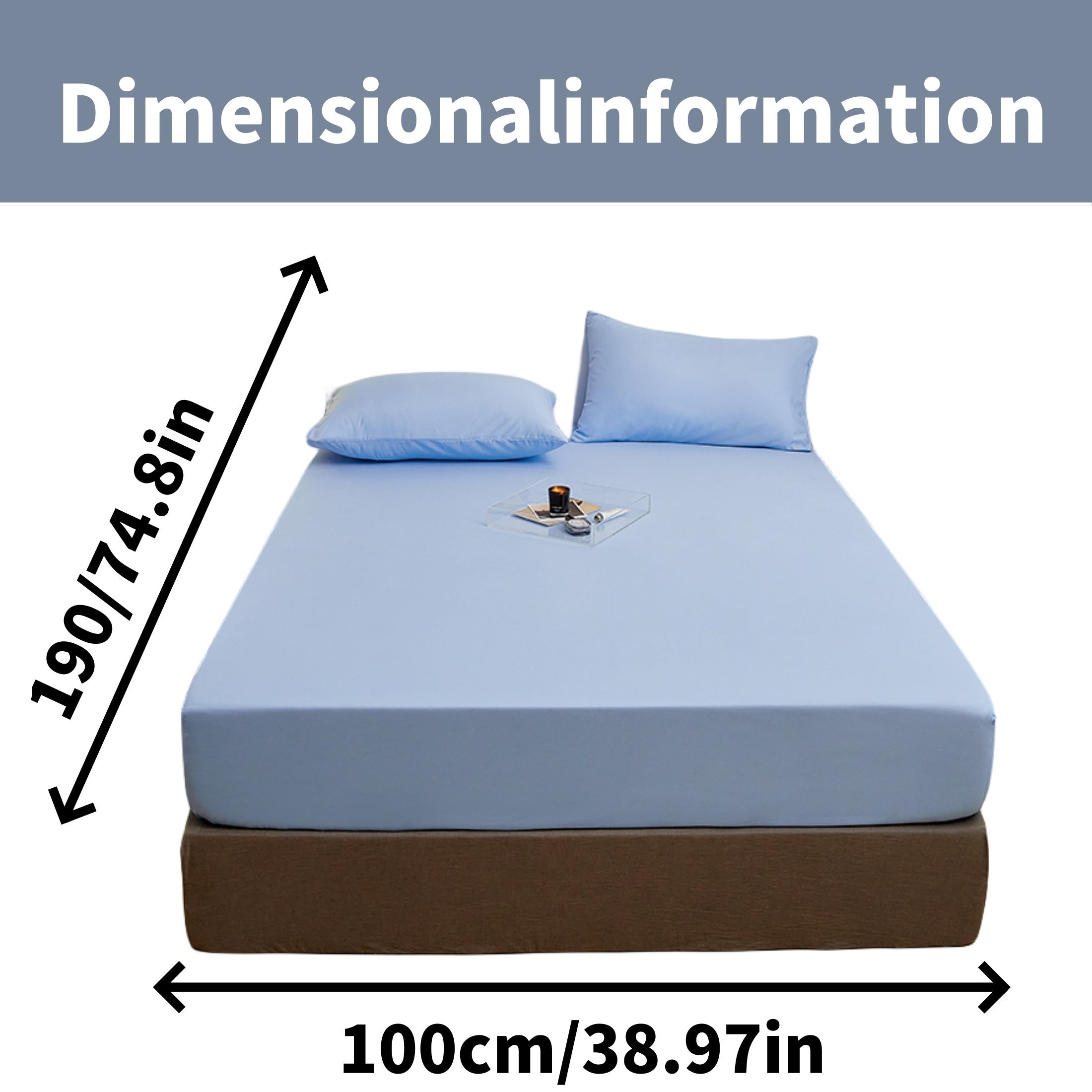 Juego de sábanas ajustadas de poliéster cepillado con 2 fundas de almohada, con bolsillo profundo, ropa de cama