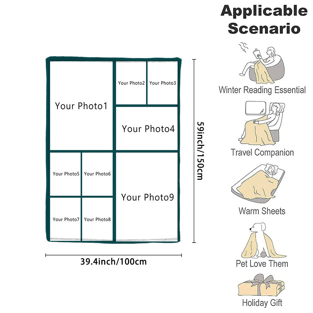 Personalized Couple Flannel Throw Blanket Soft Warm Gift for Couch Bed Camping