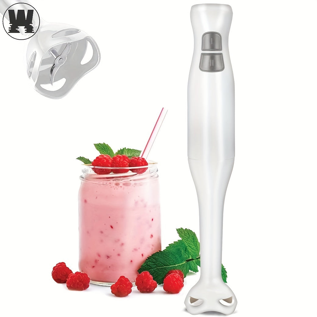 Electric Immersion Hand Blender Stainless Steel 2-Speed Mixer Chopper Ice Crushing