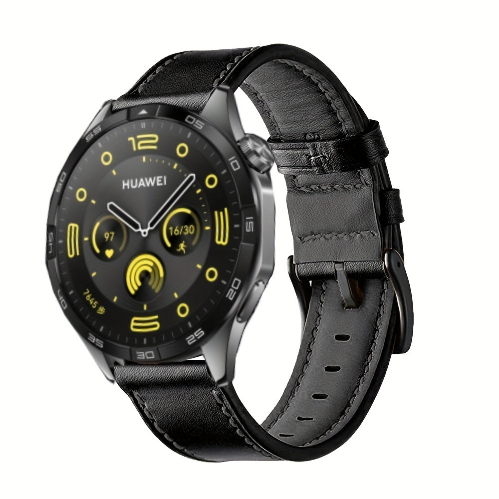 22mm Water-Resistant Synthetic Leather Smartwatch Band Unisex Compatible with GTR GTS Venu