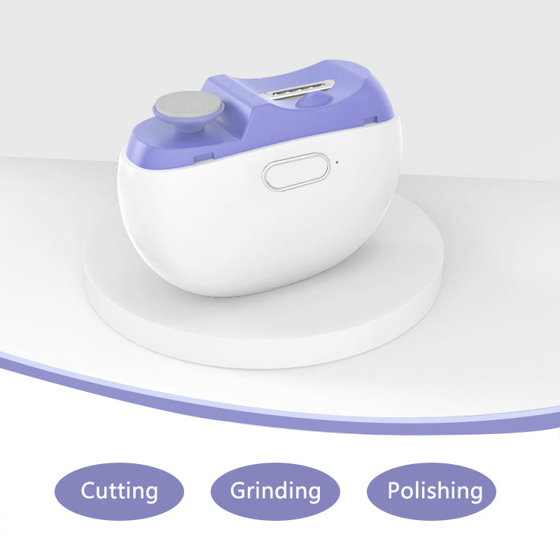 Electric Nail Clipper for Home Use Automatic Foot and Fingernail Trimmer Light Purple