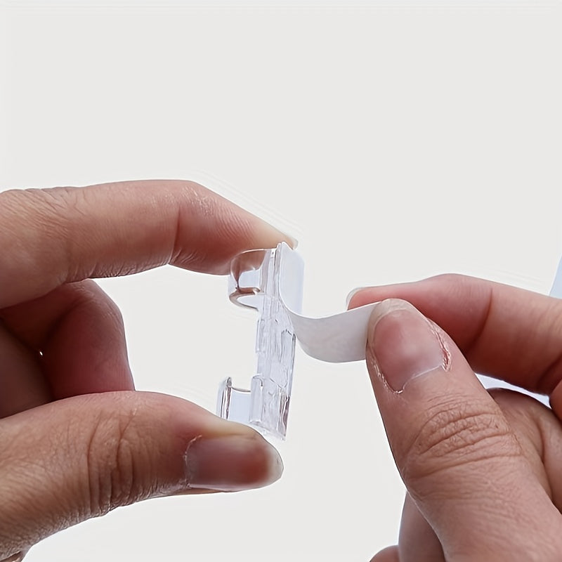 Clear Plastic Cable Clamps 100 Pack Adhesive Wire Clips for Home and Office