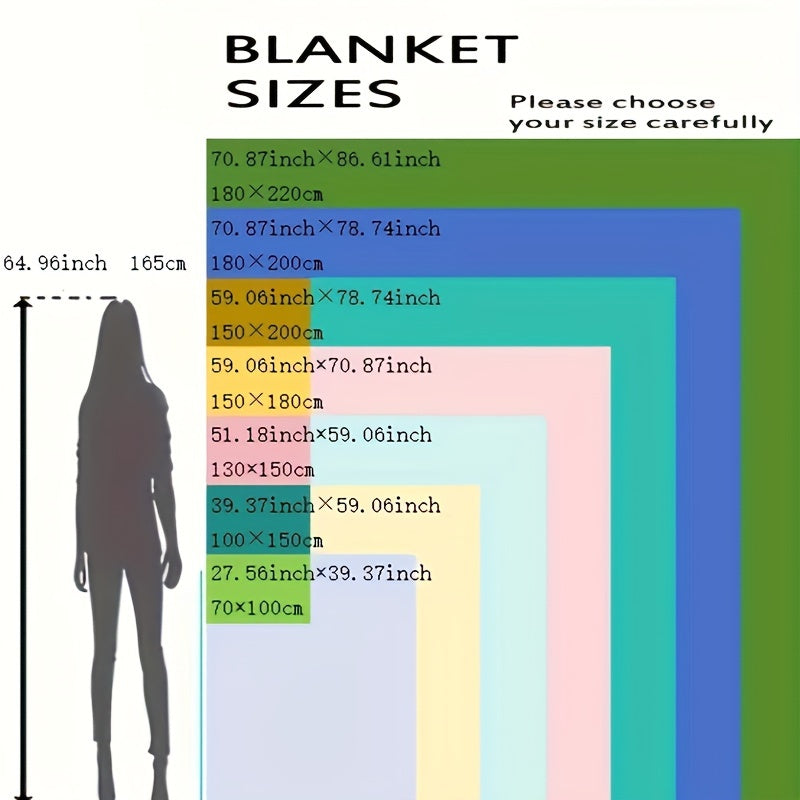 Contemporary Flannel Fleece Throw Blanket Digital Print Stain-Resistant All-Season