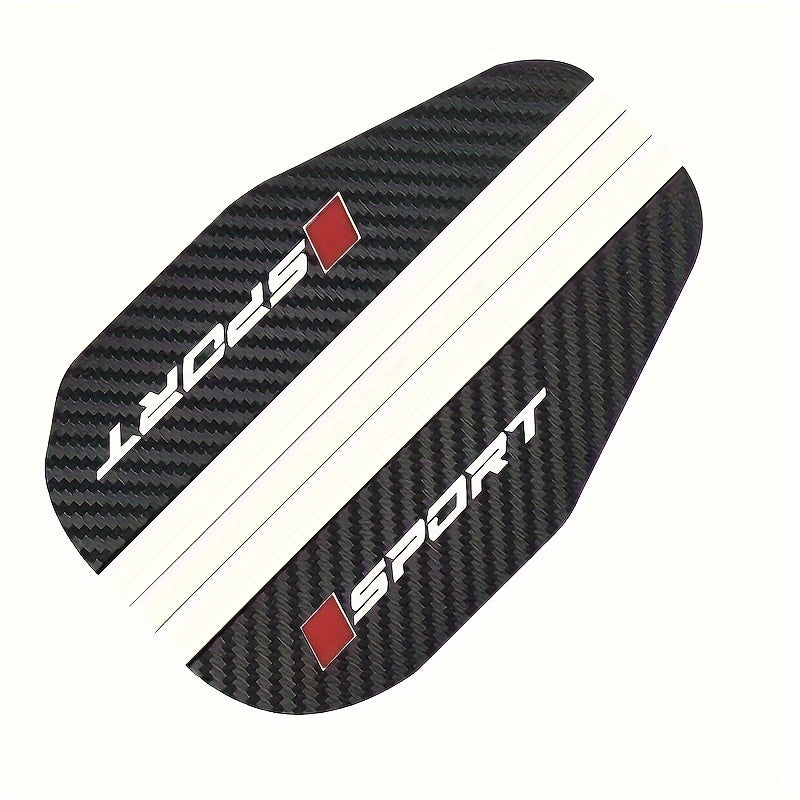 Karbon tolali avtomobil yon oyna yomg'ir himoyachilari, qora va qizil, Germaniya bayrog'i dizayni bilan, universal moslik