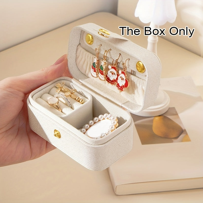 Портативный органайзер для украшений для хранения колец, серег, ожерелий и браслетов, подарок