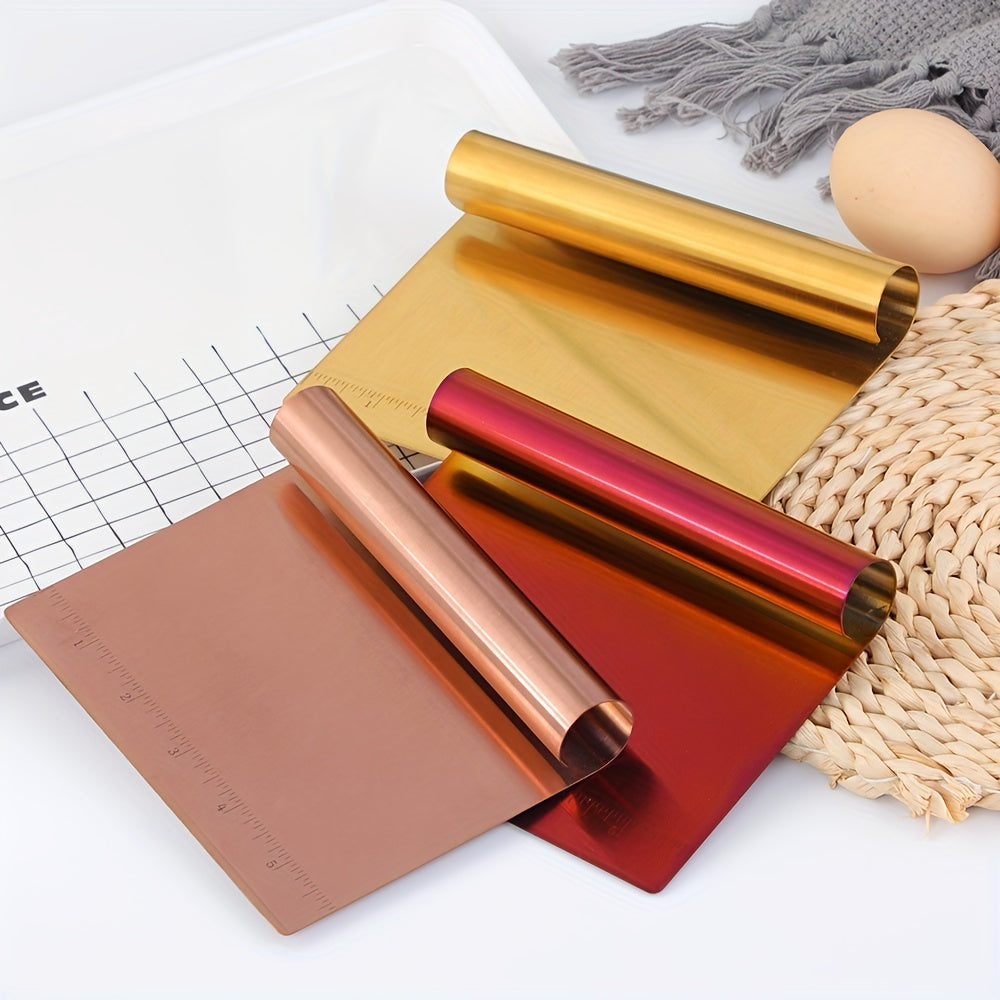 Rang-barang oshxona scraperi, yuzni qirqish va ko‘p maqsadli foydalanish uchun o‘lchov bilan