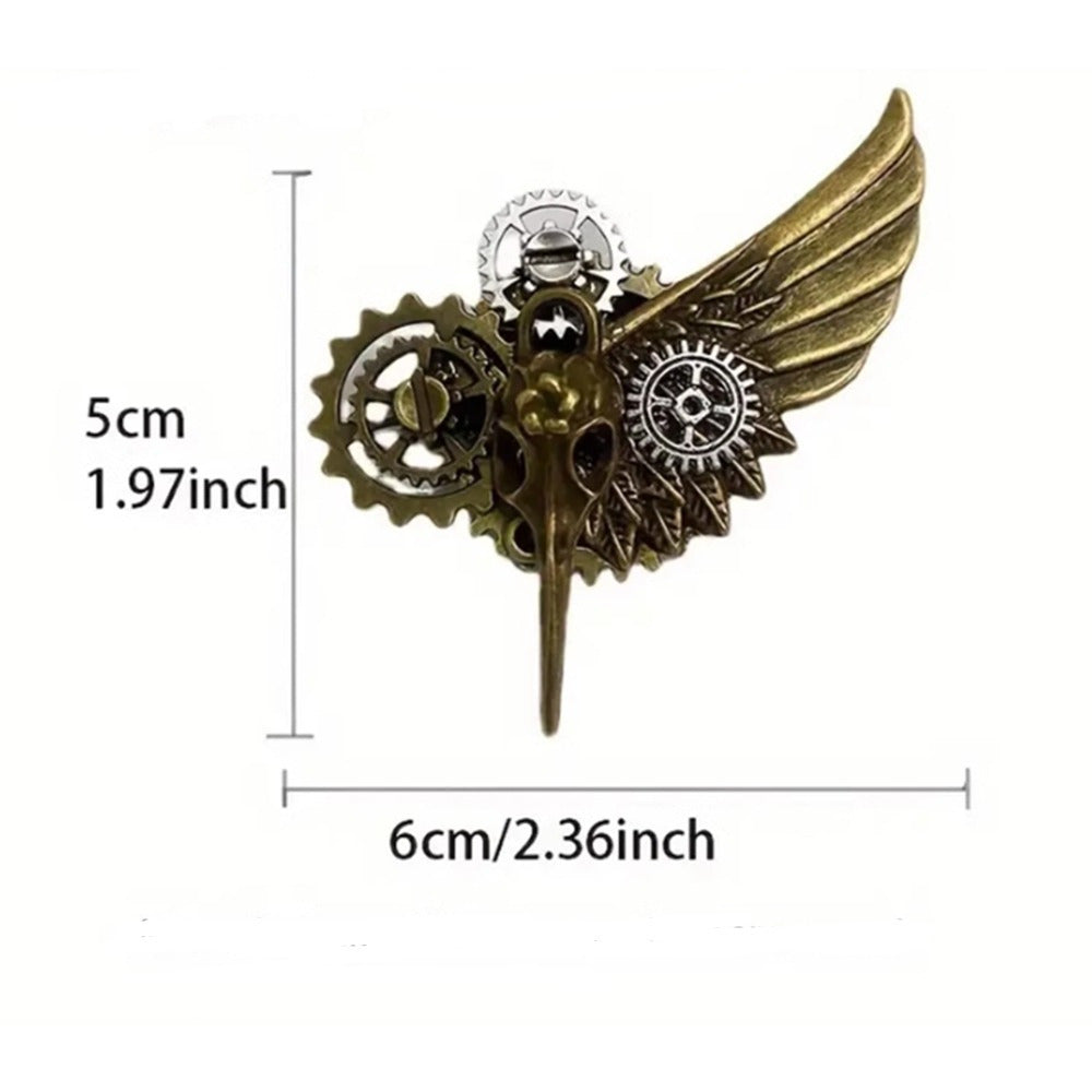 Rojdestvo Steampunk broshyasi, mexanik dizayni bilan plastmassa lapel pin, kiyim va aksessuarlar uchun
