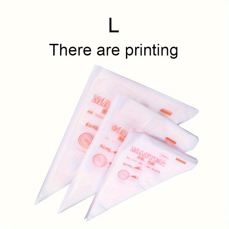 Set of 100 Disposable Pastry Bags for Cake Decoration and Desserts