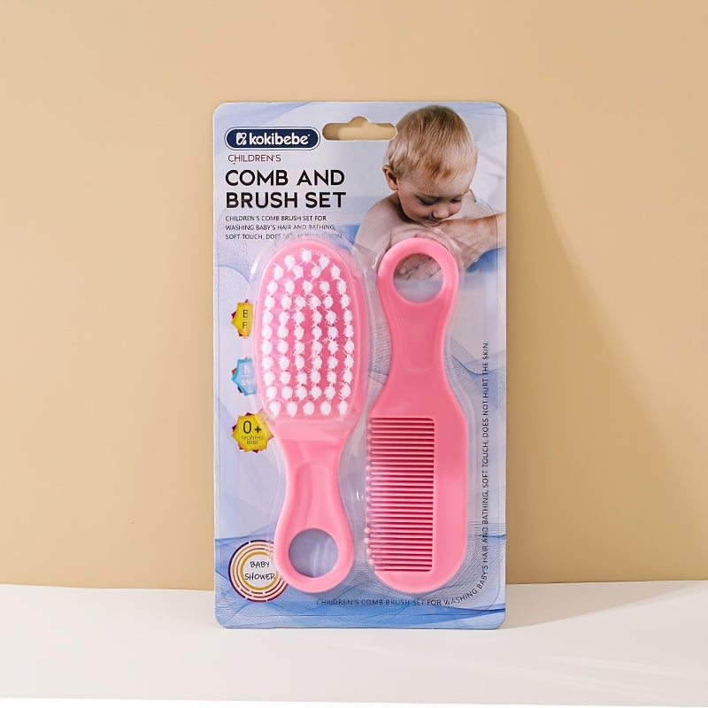 Baby Hair Care Set with Comb and Brush for Newborns and Infants