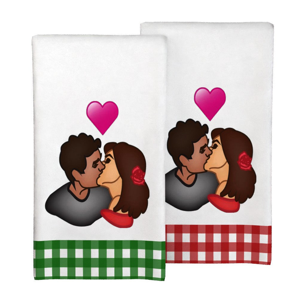 Valentine Heart dizayni bilan 45.72 x 66.04 sm o'lchamdagi ikkita oshxona sochiq, uzoq davom etadigan yorqin ranglarga ega. Bu sochiqlar bayram sovg'alari uchun ideal va butun mavsum davomida tashqarida foydalanish mumkin. Ular juda yaxshi osonsochiq.