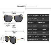 Uniseks katta ikki ko'prikli quyosh ko'zoynaklari ochiq havoda partiyalar va sayohatlar uchun