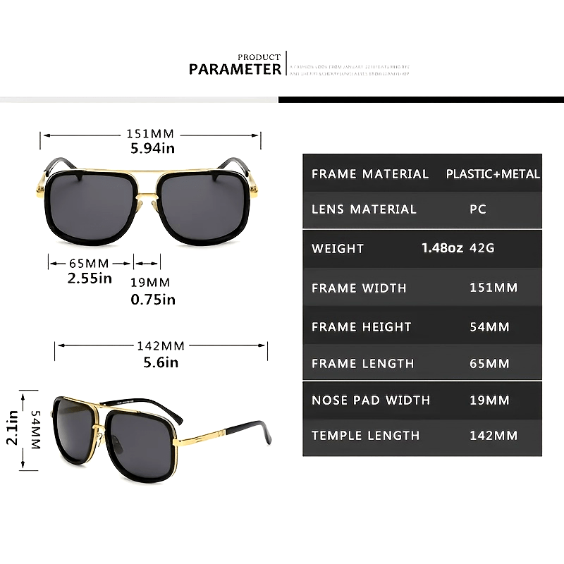 Uniseks katta ikki ko'prikli quyosh ko'zoynaklari ochiq havoda partiyalar va sayohatlar uchun