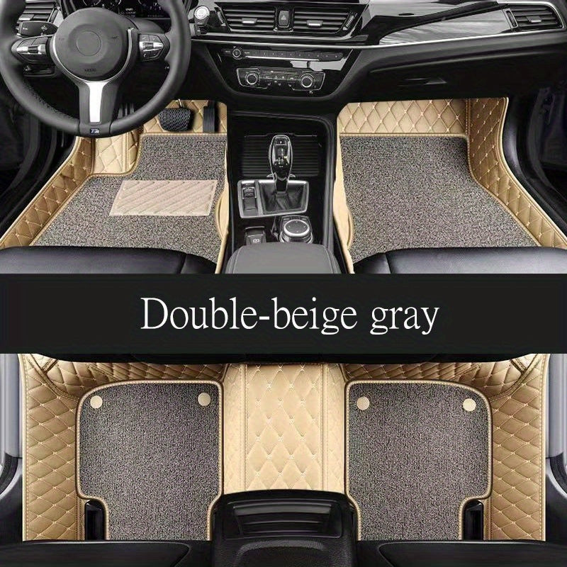 Car Floor Mat Waterproof PU Double Layer Trunk Mat for SUV Cargo Protection