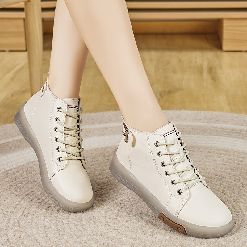 Women's Ankle Booties Solid Color Breathable Non-Slip All-Season Comfortable