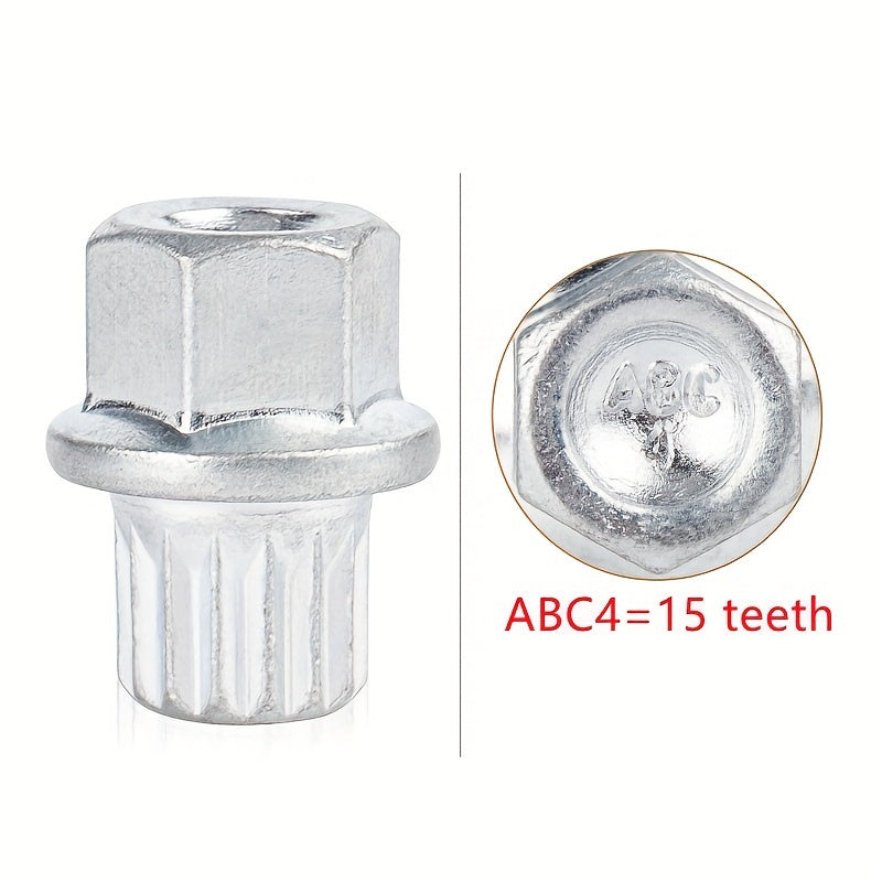 Universal temir rozetkali kalitlar to'plami, shinalarni o'g'irlashdan himoya qilish uchun sozlanadigan xex boshli