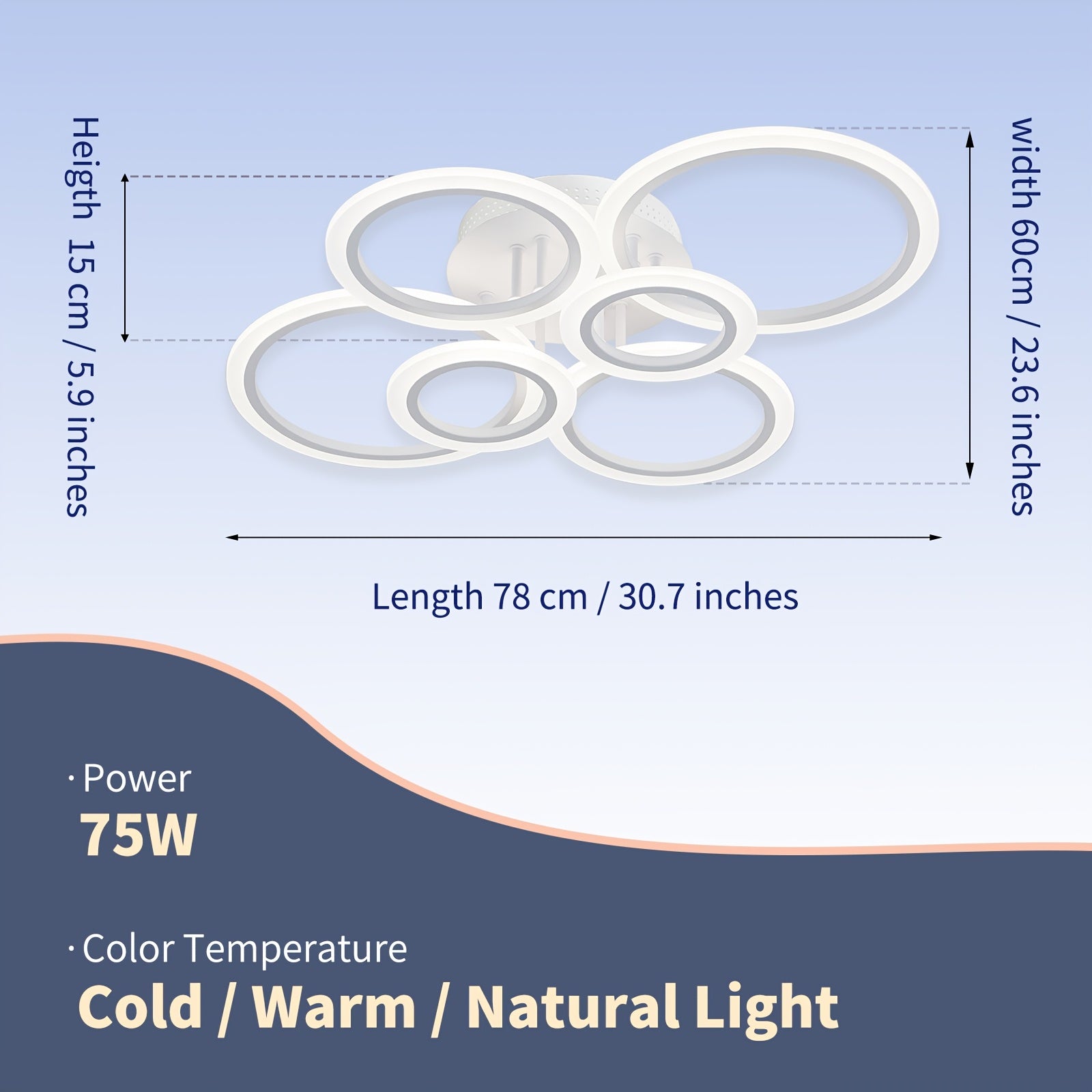 Flush Mount LED Ceiling Light with Remote Control for Low Ceilings in Living Rooms Bedrooms Kitchens