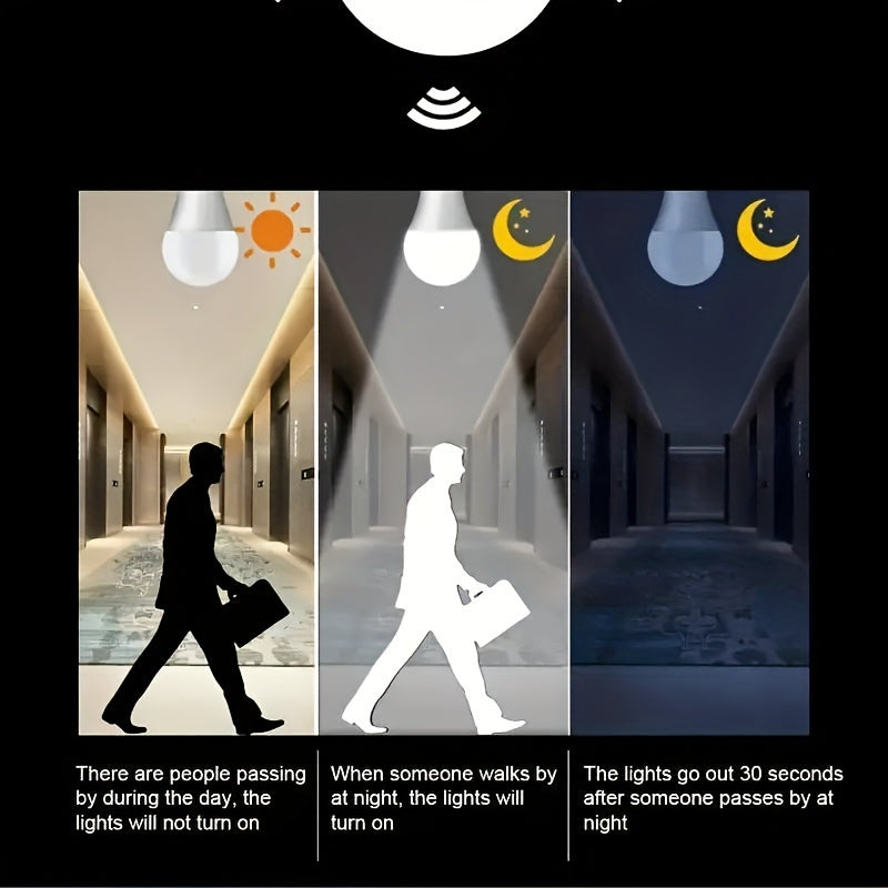 Yangi Inson Tana His Qiluvchi LED Lampochka, E27 Qulflash Teshigi, Koridorlar, O'tish joylari, Studiyalar uchun mos.