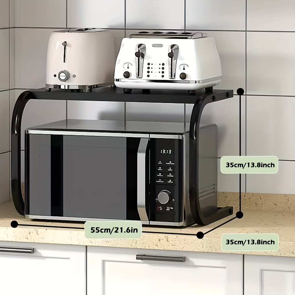 Kengaytiriladigan karbon po'latdan yasalgan mikroto'lqinli pech uchun javon, oshxona uchun stol usti saqlash