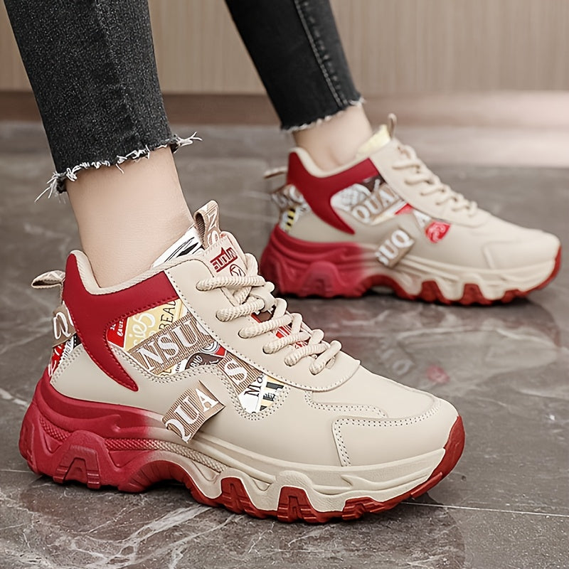 Women's Lightweight Breathable Running Shoes with Color Block Design