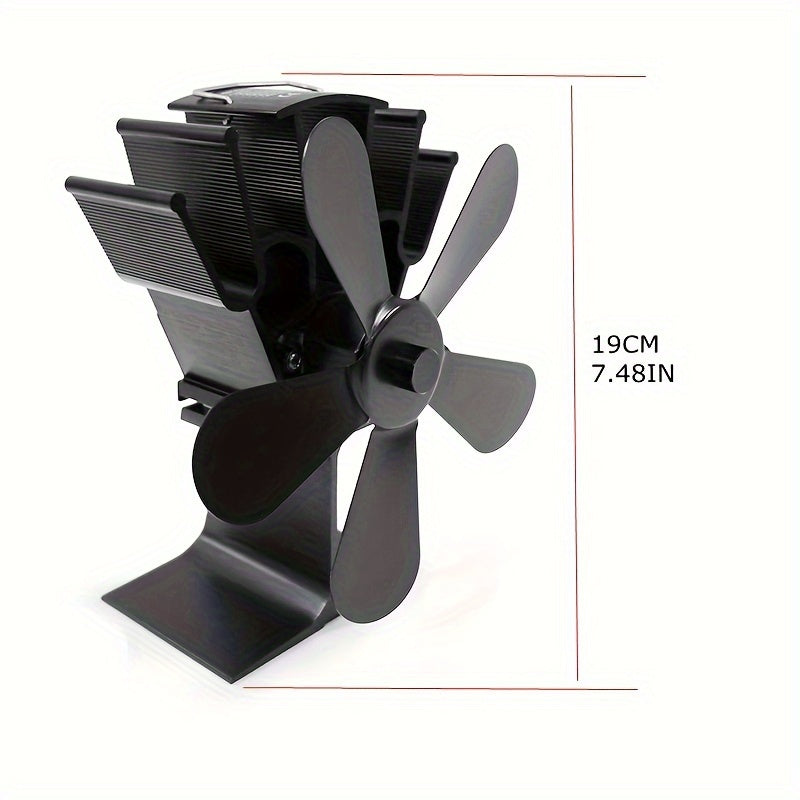 High-Speed 4-Blade Wood Stove Fan for Heat Distribution and Air Circulation