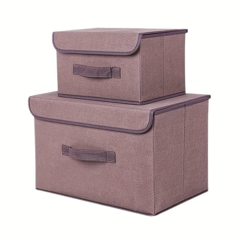 Rectangular Canvas Storage Box Waterproof Foldable for Home Kitchen Closet Toys