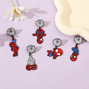 5 ta Marvel Spider-Man emal pinlari alloy broochlar kiyim va sumkalar uchun to'plam