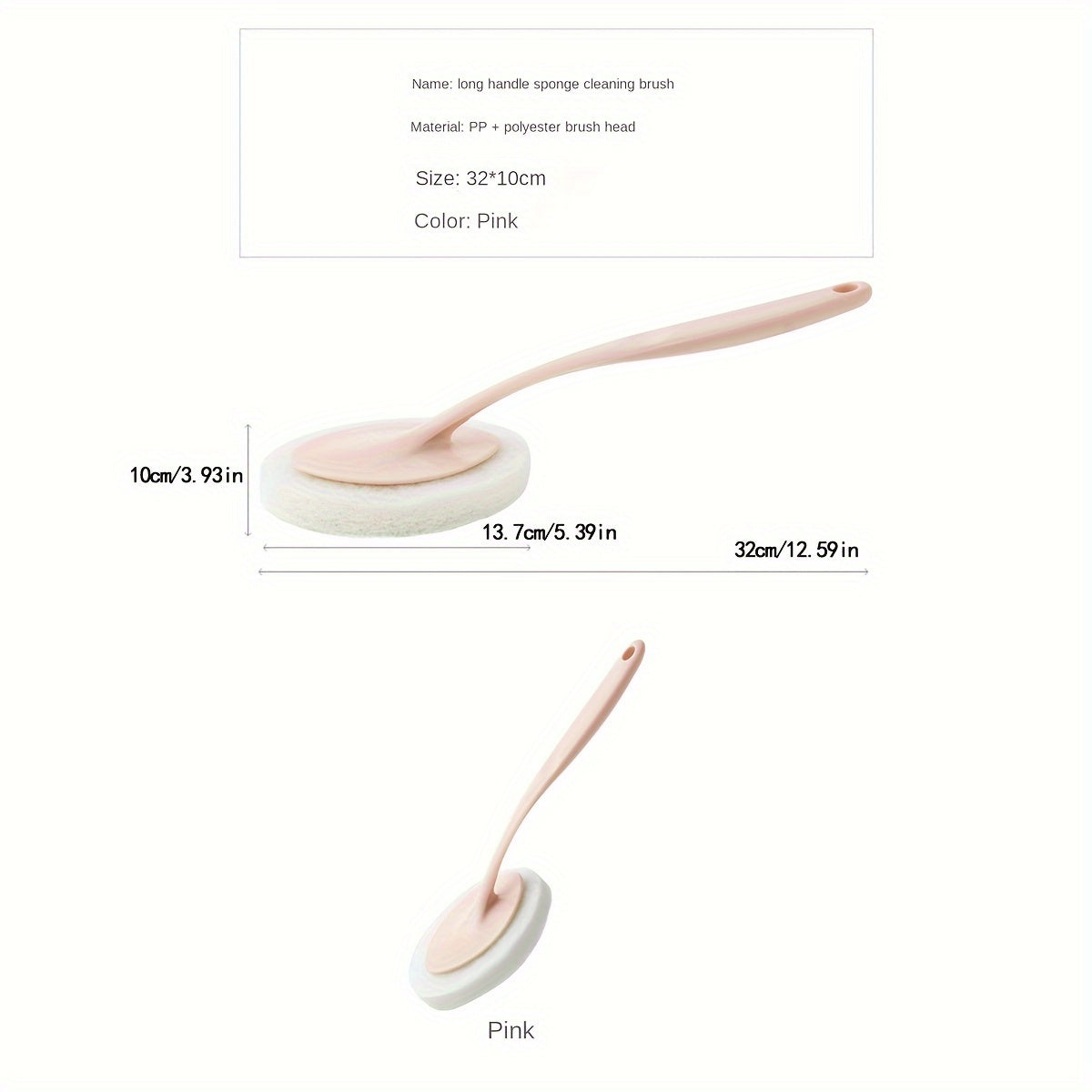 Cepillo de limpieza de mango largo para paredes de baño, bañeras, azulejos y lavabos